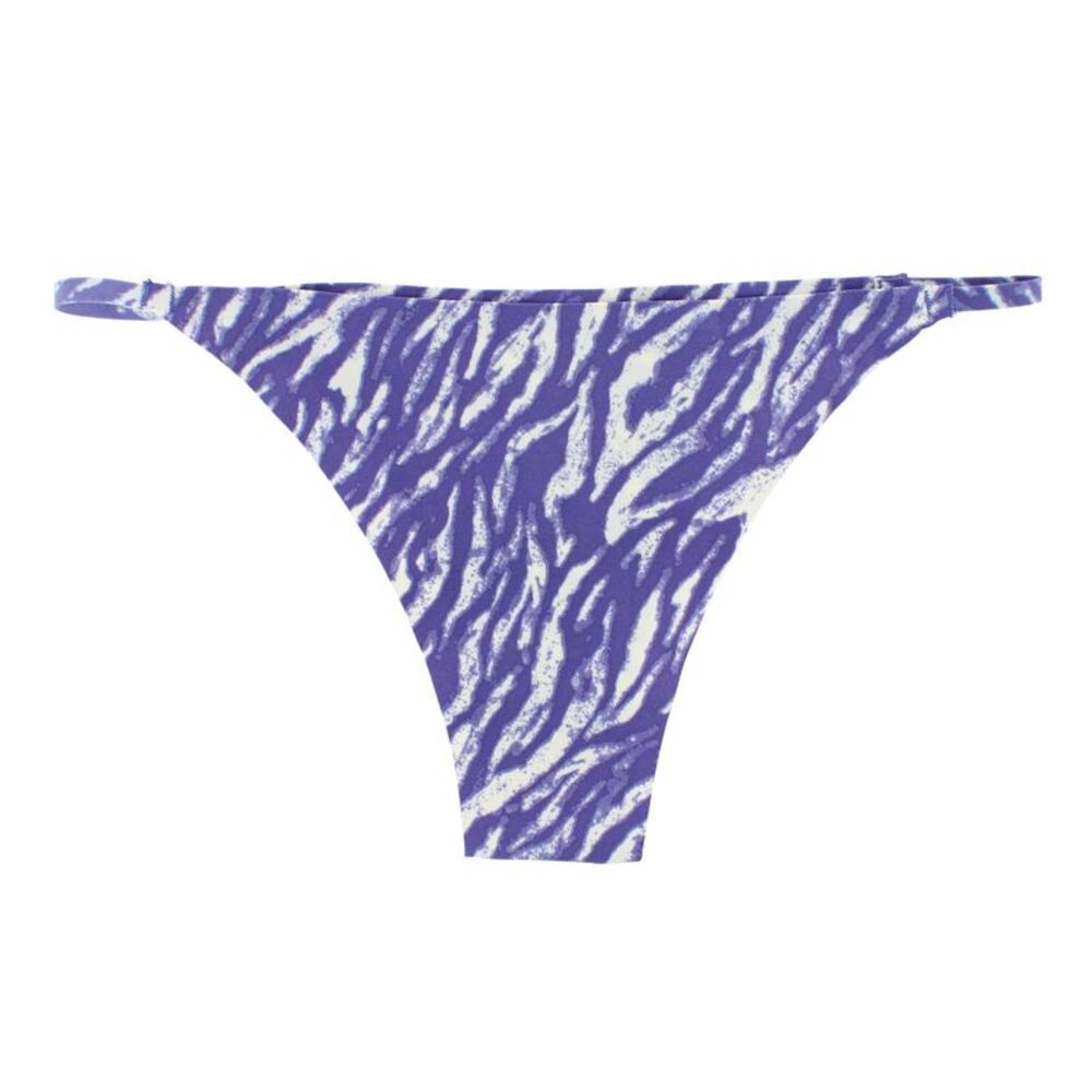 CTM Women's Seamless Zebra Print No-Show Thong